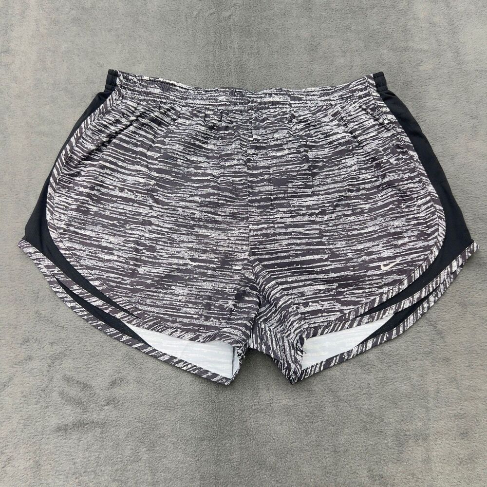 Nike Womens Dri-Fit Running Shorts‎ Size L Black Athletic Lined Polyester
